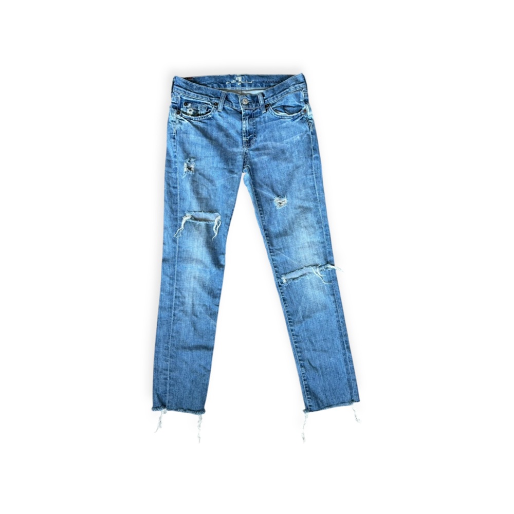 7 for All Mankind Jeans Denim Roxanne rip distress 26